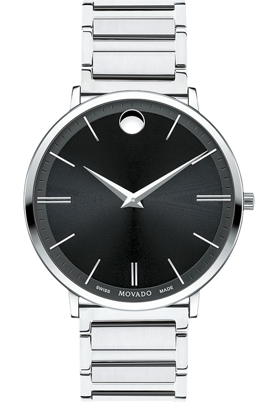 Ceas barbati, Movado, Analogic, Argintiu/Negru