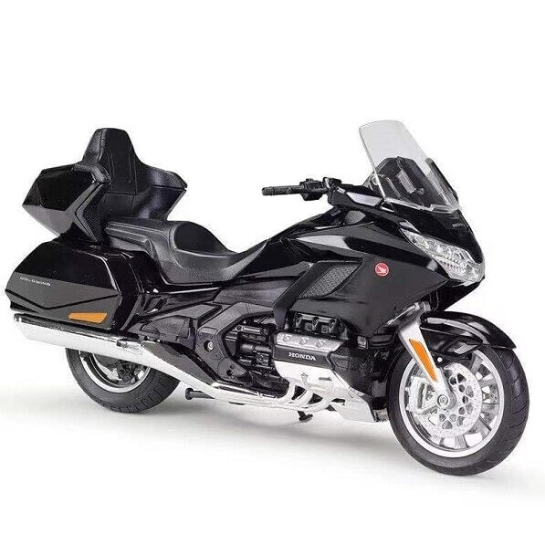 Macheta motocicleta Welly 2020 Honda Gold Wing, 1:12, PVC, 18 cm, Negru