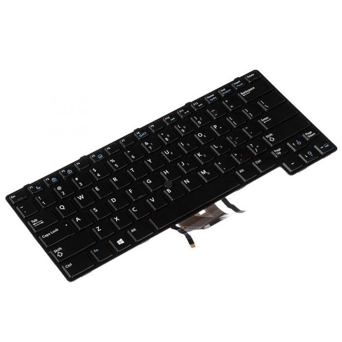 Tastatura premium compatibila cu Dell Latitude 6430U iluminata, layout international, Negru