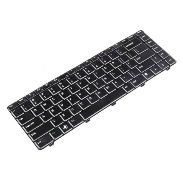 Prémium billentyűzet kompatibilis DELL INSPIRON N3010 N5030 N4030 N4010, nemzetközi elrendezés, fekete