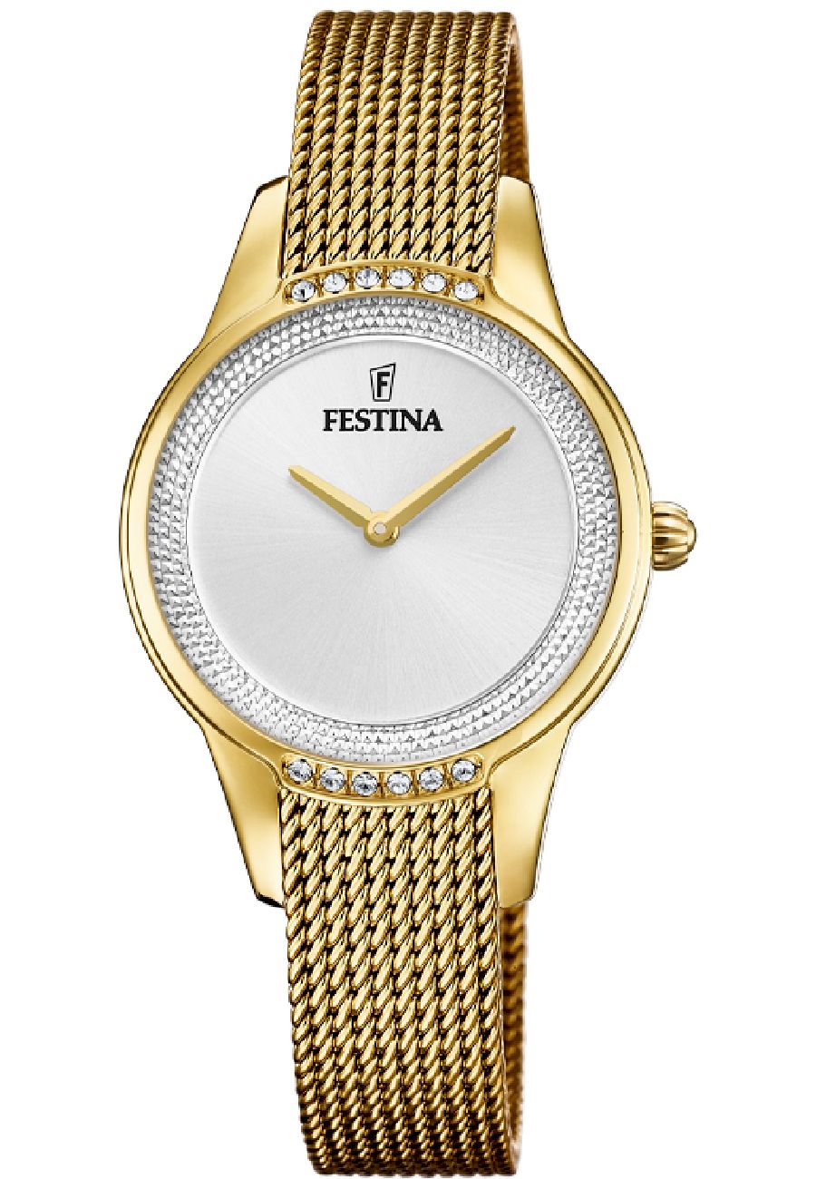 Ceas analogic de dama, Festina, F20495/1, 25 mm, Auriu/Alb