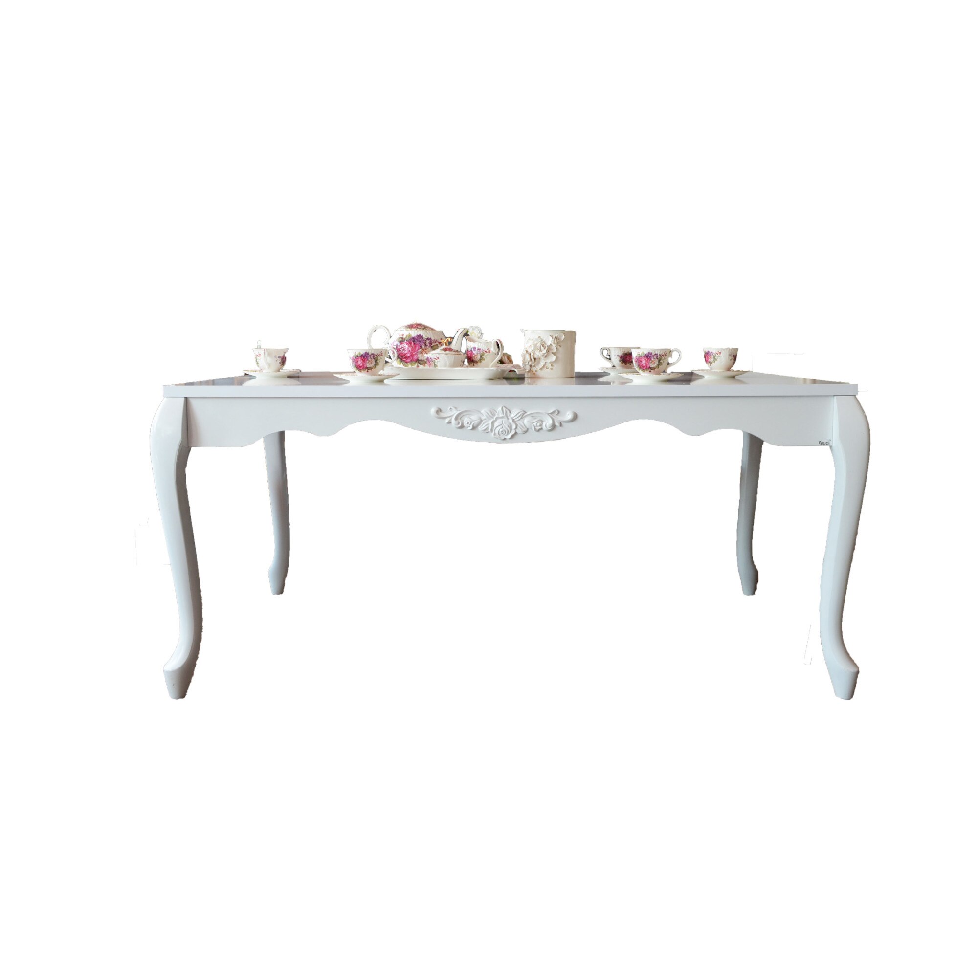 Masa de bucatarie Piano alba stil modern, 4-6 persoane fixa lemn+pal