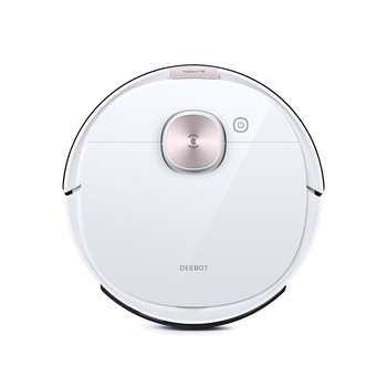 Aspirator robot,ECOVACS, OZMO T8, Li-Ion, 5200mAH, Autonomie 150 min, Compatibil Google Home sau Amazon Echo, 2.5 l, Negru/Alb Aspirator robot,ECOVACS, OZMO T8, Li-Ion, 5200mAH, Autonomie 150 min, Compatibil Google Home sau Amazon Echo, 2.5 l, Negru/Alb