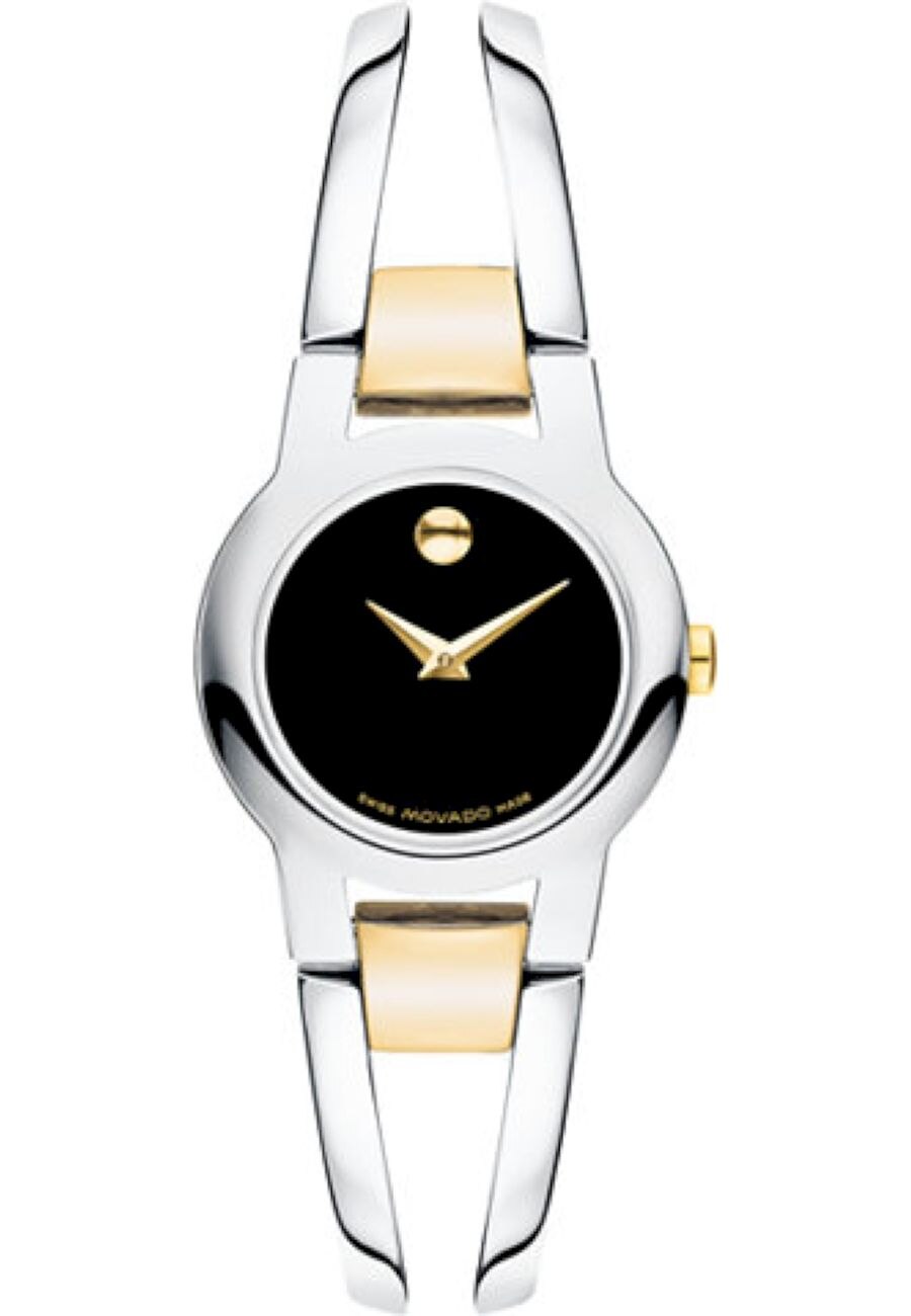 Ceas unisex Movado 606893, Analog, Auriu