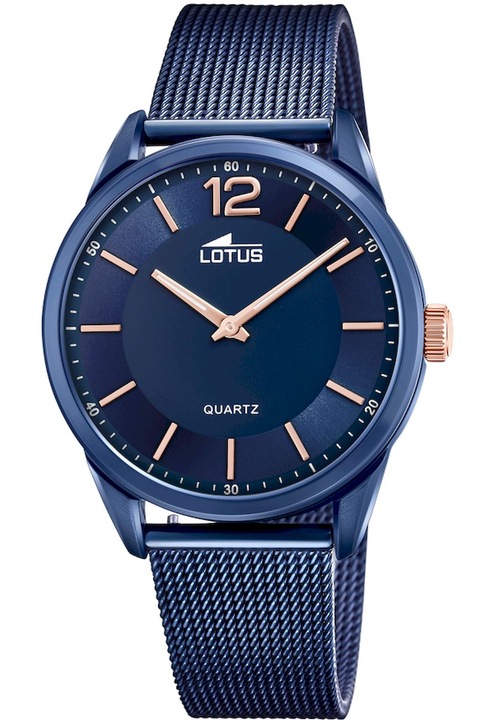 Analóg óra, Lotus, 18735/1, kvarc, kék/rózsa arany