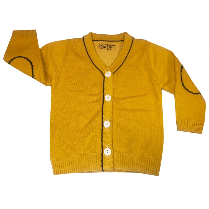 Cardigan cu maneca lunga pentru baieti Vitamins 322G, Galben
