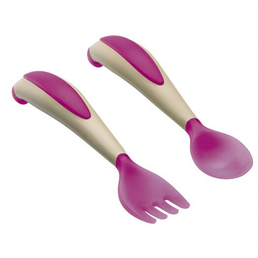 Set lingurita & furculita ergonomice Thermobaby, Mov