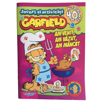 Garfield Am venit, am vazut, am mancat - Carte cu activitati si stickere Garfield Am venit, am vazut, am mancat - Carte cu activitati si stickere
