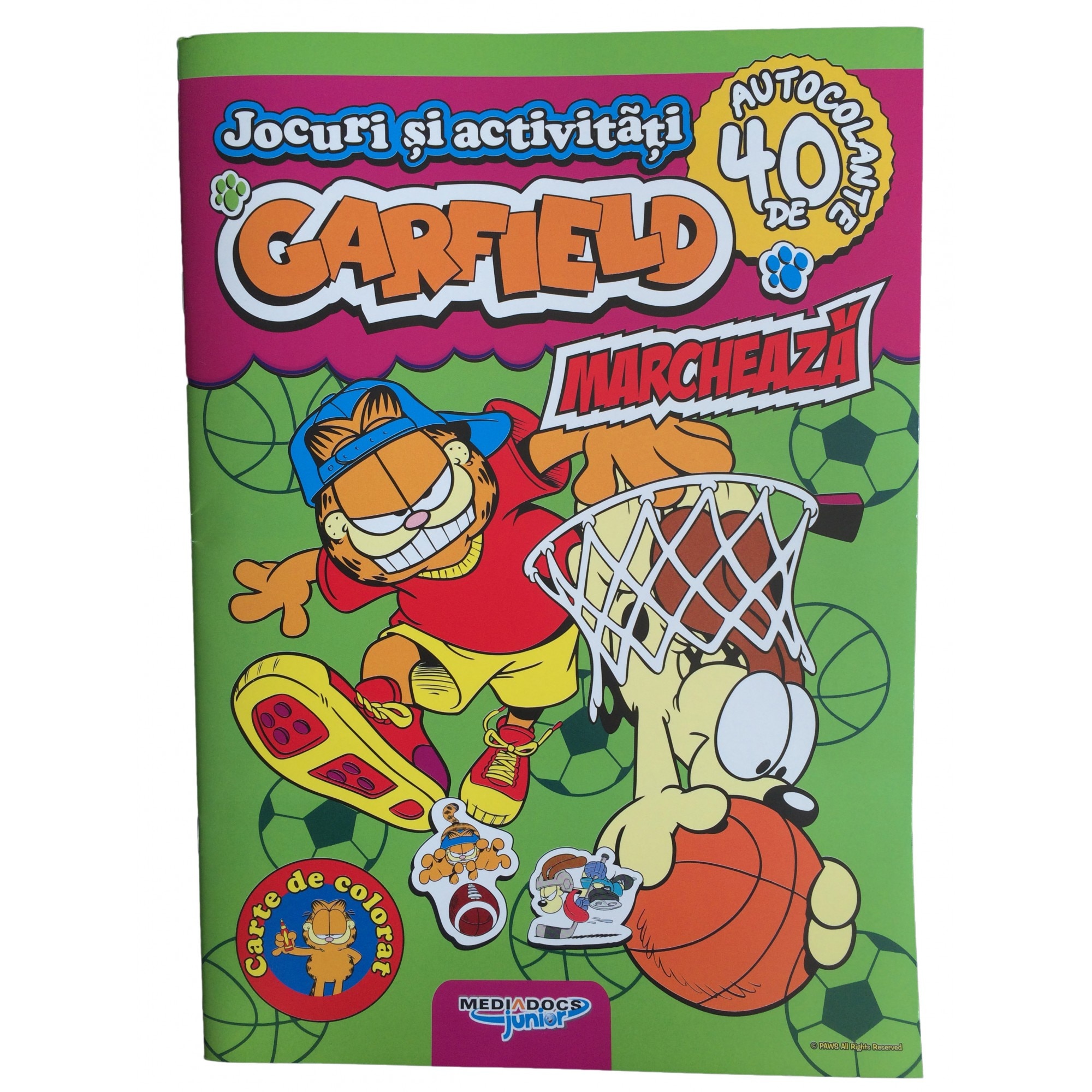 Garfield Marcheaza - Carte cu activitati si stickere