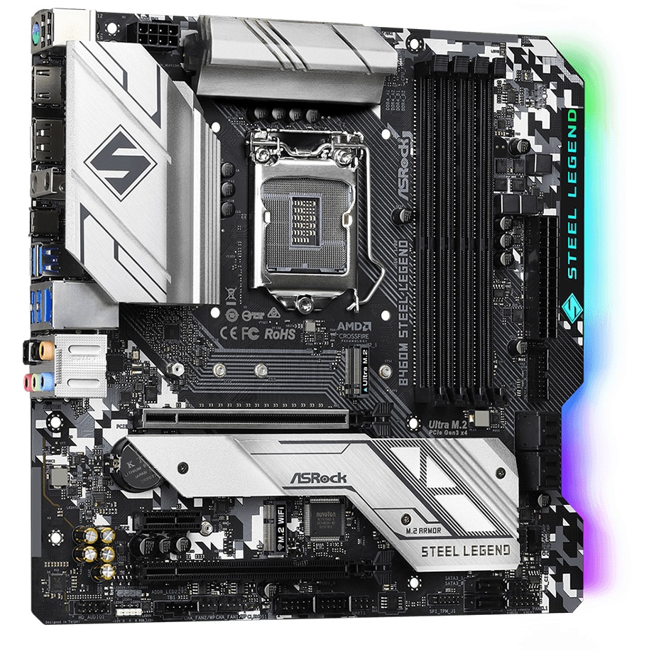 Placa de baza ASRock B460M STEEL LEGEND, Socket 1200 - eMAG.ro
