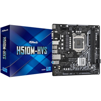 Placa de baza ASRock H510M-HVS, Socket 1200 Placa de baza ASRock H510M-HVS, Socket 1200