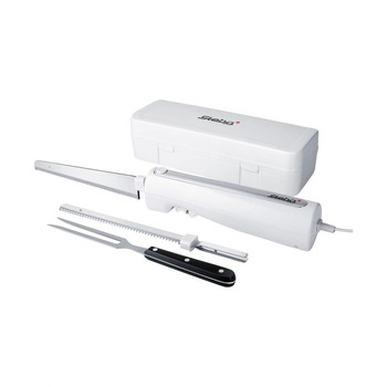 Set cutit electric, Steba, EM3, motor puternic, cutit universal, cutit de paine, furculita pentru carne, silentios, usor de folosit, alb Set cutit electric, Steba, EM3, motor puternic, cutit universal, cutit de paine, furculita pentru carne, silentios, usor de folosit, alb