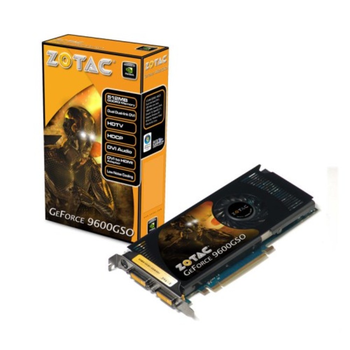 Placa video Zotac nVidia GeForce 9600 GSO, 512MB, GDDR3, 256-bit