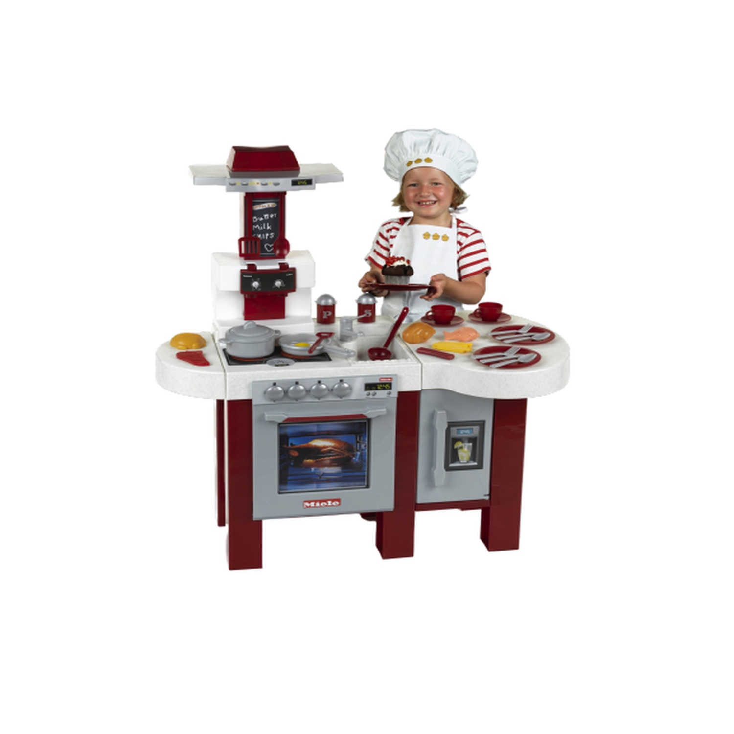 Bucatarie completa multifunctionala Deluxe Theo Klein Miele 9123 cu lumini si sunete