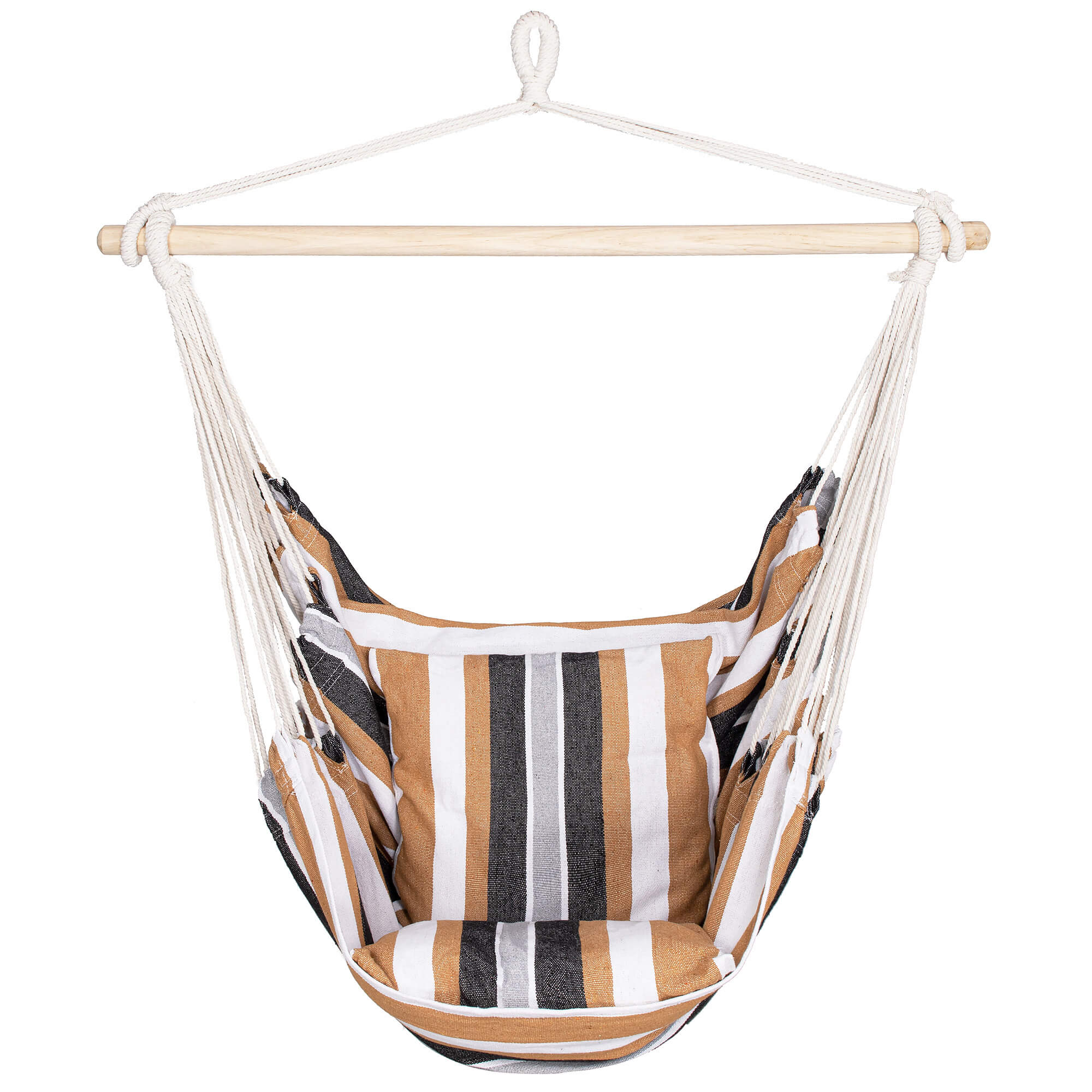 Scaun/Hamac Springos suspendat 130x100cm, Gri-Bej