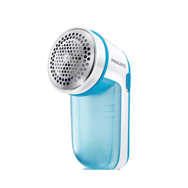 Aparat Philips pentru Curatat, Functionare 2 x Baterii AA, Lama Lata, Capac cu Inaltime reglabila, Perie de Curatat inclusa, Design compact, Albastru