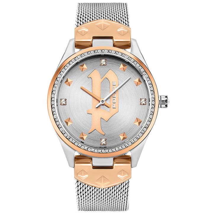 Ceas de dama Police PL16029MSTR.13MM, Quartz, 36mm, 3ATM, Argintiu