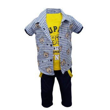 Compleu baieti, 4 piese, Fantasia Land, Multicolor Compleu baieti, 4 piese, Fantasia Land, Multicolor