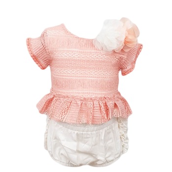Compleu bebe Fantasia Land, Alb-roz Compleu bebe Fantasia Land, Alb-roz