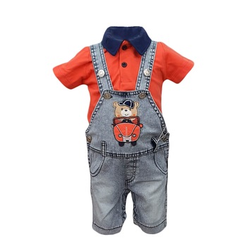 Compleu pantaloni scurti, Portocaliu Compleu pantaloni scurti, Portocaliu
