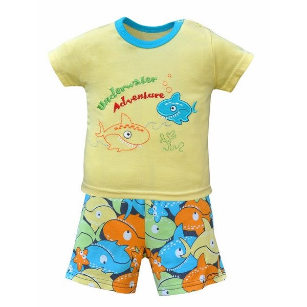 Compleu 2 piese de vara pentru baieti Koala Nemo 03-680C, Galben 11205