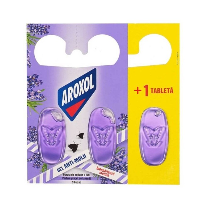 Gel Insecticid Aroxol Lavanda, 3 Buc, Importiva Moliilor si Acarienilor