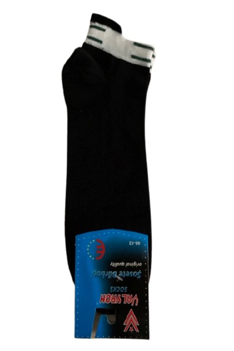 Set 3 perechi de sosete sport, cu dungi, Verde/Negru, 40-42
