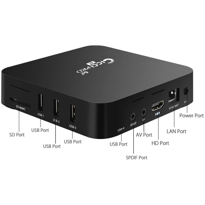 Mini Pc Smart FOXMAG24® Box Android, 4K mediaplayer Smart 5G, 4Gb Ram 32 Gb Rom