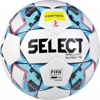 Minge fotbal Select Brillant Super TB Fortuna 1 Liga 2021 - oficiala de joc, alb/bleu, 5 Minge fotbal Select Brillant Super TB Fortuna 1 Liga 2021 - oficiala de joc, alb/bleu, 5