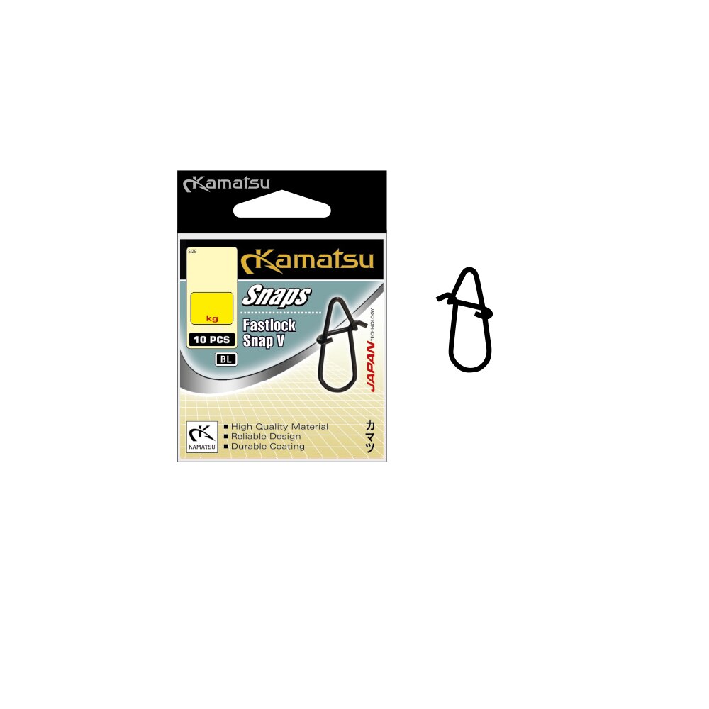 Set 10buc agrafe duo-lock ,Kamatsu V-Snap K-2175, marimea 2, 20kg, Black