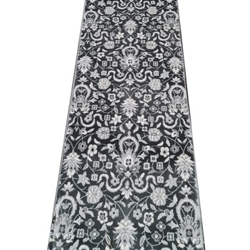 Covor traversa gri floral 80x350 cm, grosime 12 mm, greutate 2,6 kg/mp Covor traversa gri floral 80x350 cm, grosime 12 mm, greutate 2,6 kg/mp