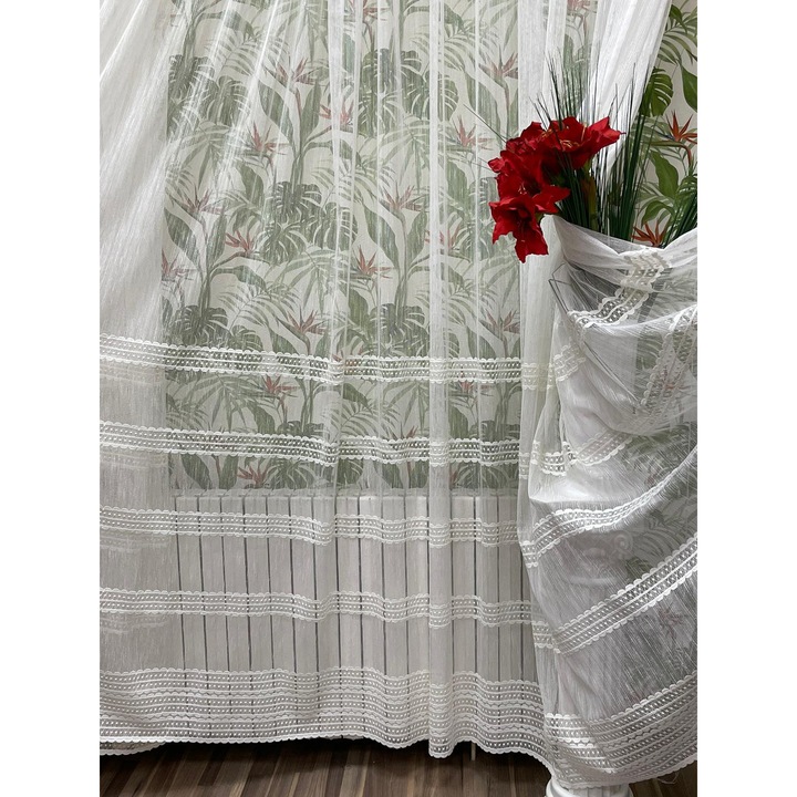 Perdea brodata "Amelia" ivoire 500x245cm, cu rejansa by Liz Line - RD1985