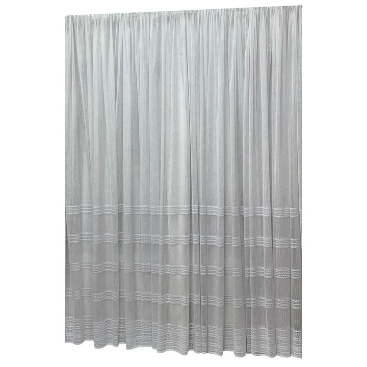 Perdea brodata "Amelia" alba 300x245cm, cu rejansa by Liz Line - RD1973