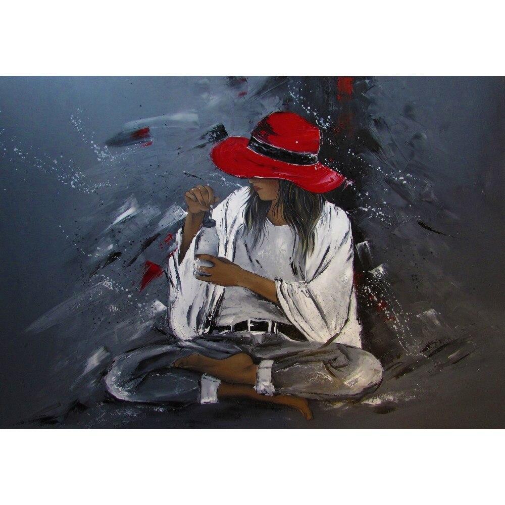 Tablou, Arlata Word Mag, Dormitor, Living, Portret1271, Rama Lemn, Multicolor,100x70 cm