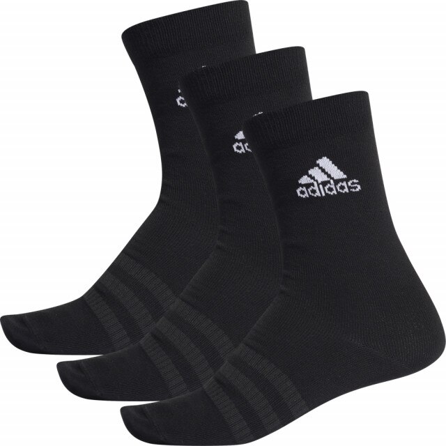 Set 3 perechi sosete Adidas Light Crew, Negru