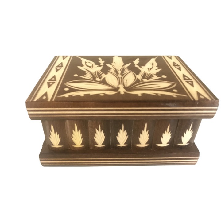 Cutie secreta puzzle, maro, L