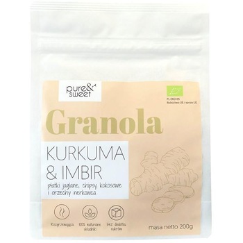 Musli cu Ghimbir si Turmeric Bio 200 grame Pure Seeet Musli cu Ghimbir si Turmeric Bio 200 grame Pure Seeet
