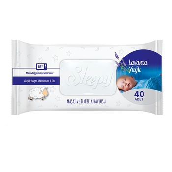 Servetele umede copii SLEEPY Sensitive cu Ulei de Lavanda 40 bucati Servetele umede copii SLEEPY Sensitive cu Ulei de Lavanda 40 bucati