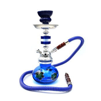 Narghilea Tobi, Minuf, 1 furtun, Albastru, 27 cm Narghilea Tobi, Minuf, 1 furtun, Albastru, 27 cm