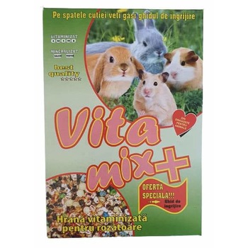 Hrana vitaminizata pentru rozatoare, Vitamix, cutie 400 gr Hrana vitaminizata pentru rozatoare, Vitamix, cutie 400 gr