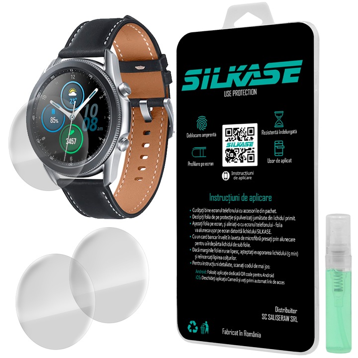 3 db szilikon SILKASE regenerálódó fólia Samsung Watch 3 41mm, Full-display