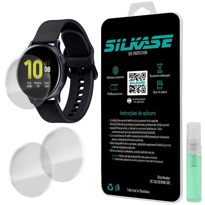 3 db szilikon SILKASE regenerálódó fólia Samsung Watch Active 2 44mm, Full-display