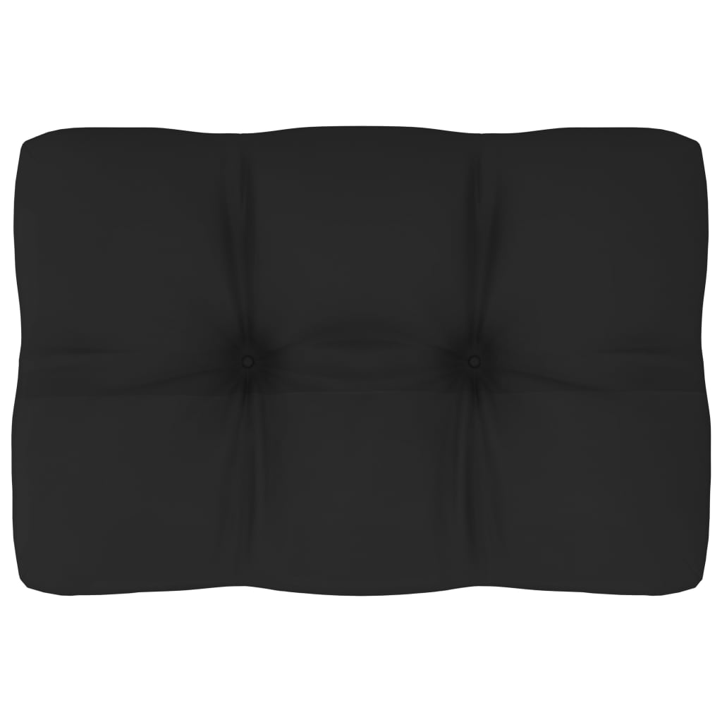 Perna pentru canapea de gradina din paleti, vidaXL, Tesatura, 60 x 40 x 12 cm, Negru
