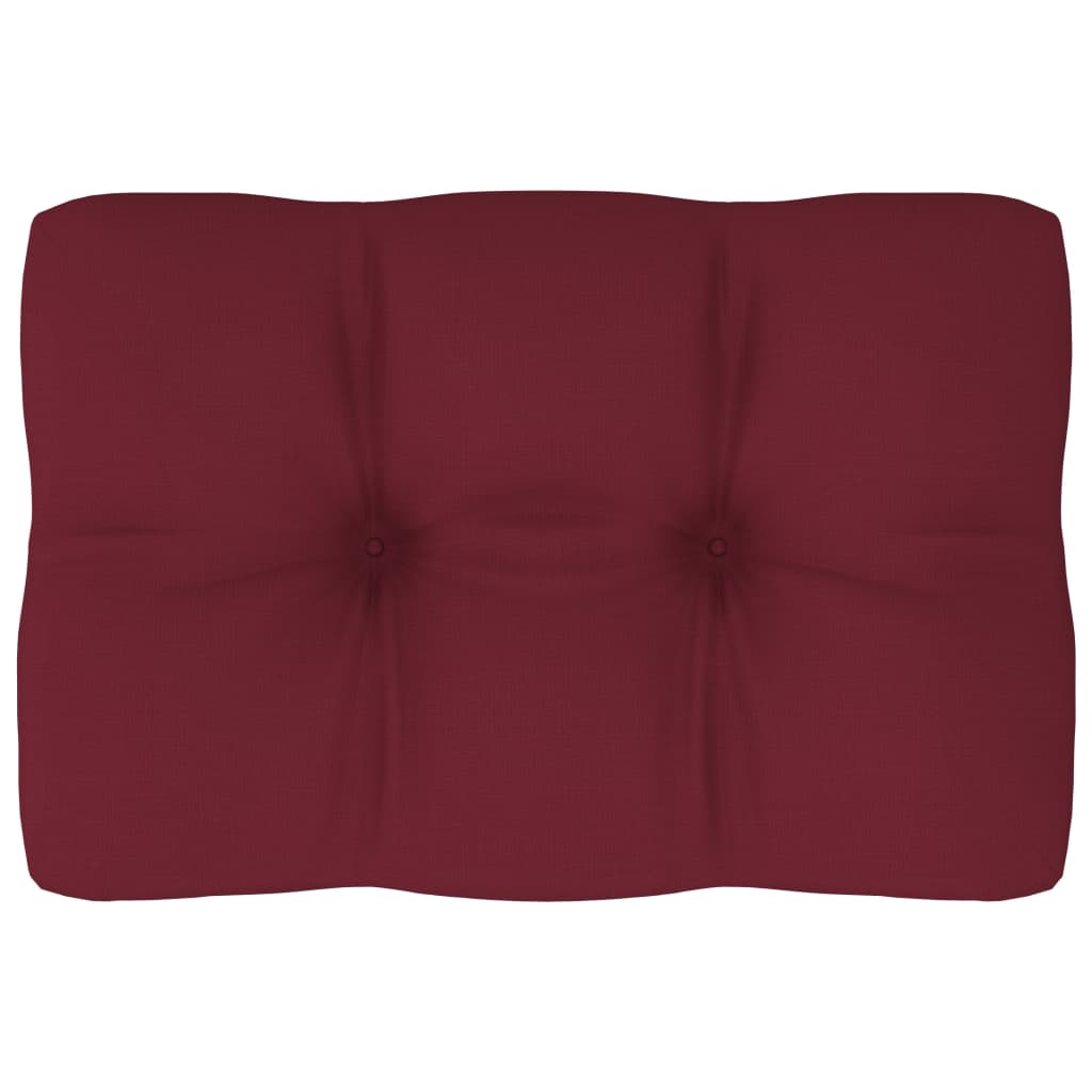 Perna pentru canapea de gradina din paleti, vidaXL, Tesatura, 60 x 40 x 12 cm, Rosu