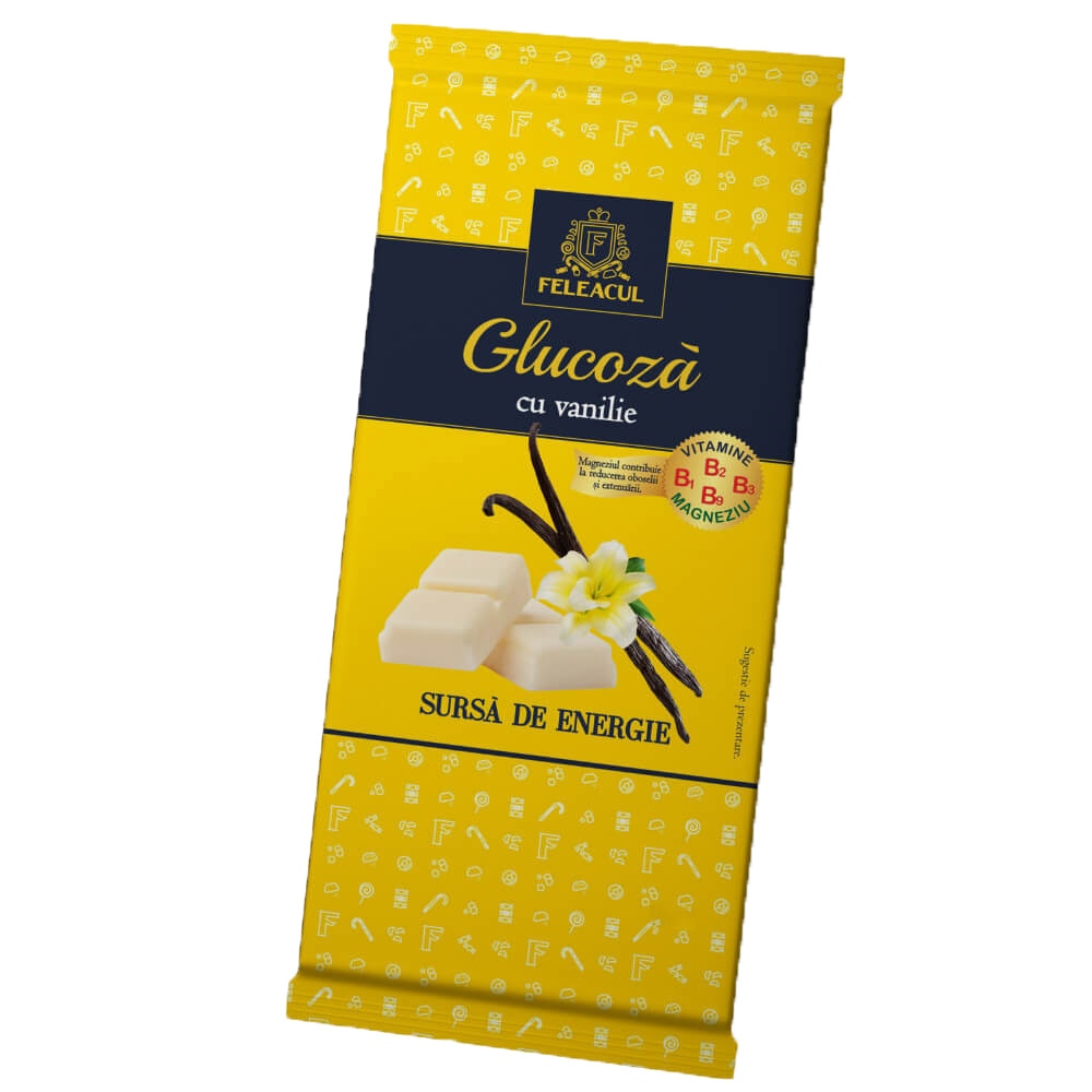 Bax 15 Tablete Glucoza cu Aroma de Vanilie Boromir, 50 g