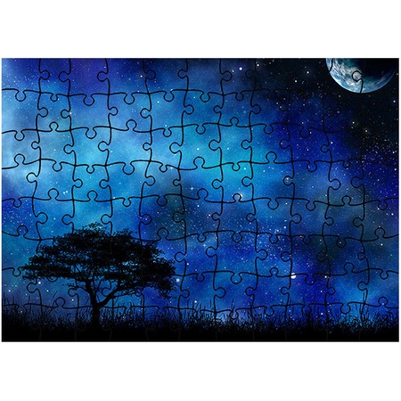 Exclusion bid future Puzzle 96 piese, Art Star, Noapte albastra, Peisaje, Latime 40,5 cm x  Inaltime 28,7 cm - eMAG.ro