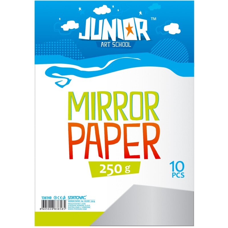 Set carton colorat oglinda - Argintiu