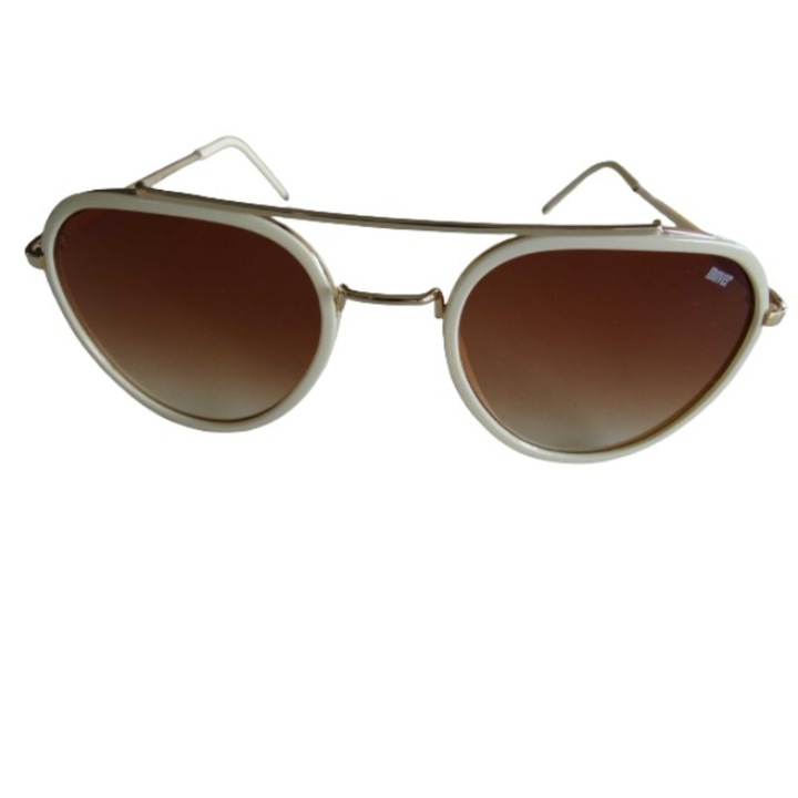 Ochelari soare model MOV cu toc inclus - 49845, Medie, Alb/Maro