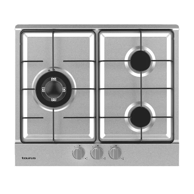Plita Incorporabila Taurus GI3EB, Gaz, 3 Zone, 60 cm, Inox