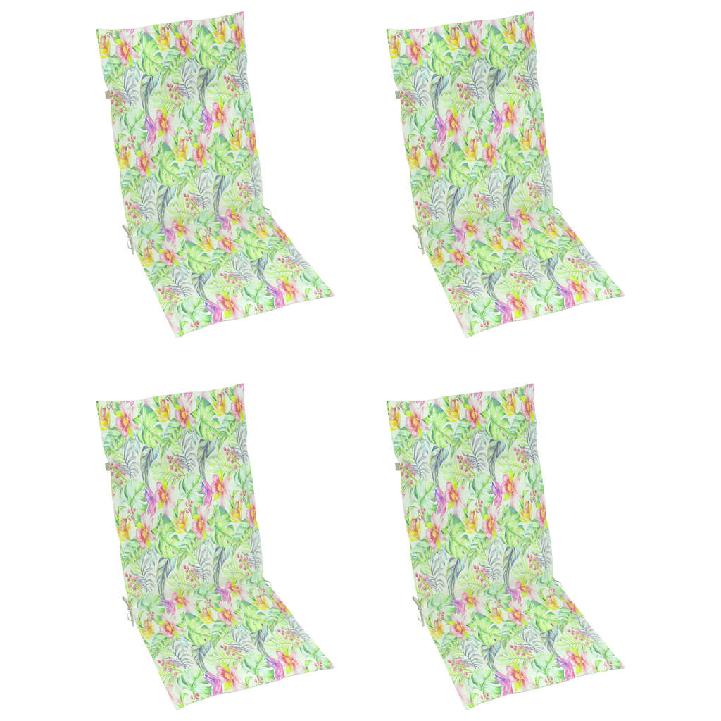 Set de 4 perne cu model pentru scaun de gradina, vidaXL, Tesatura, 120 x 50 x 4 cm, Multicolour